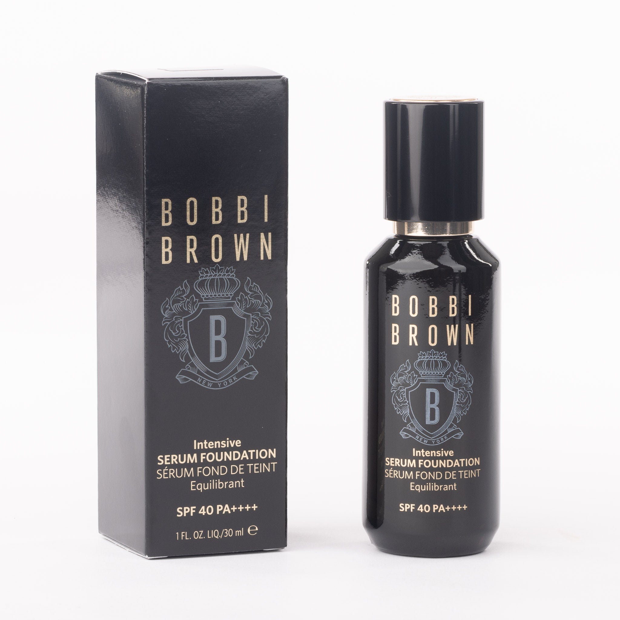 Bobbi Brown Intensive Serum Foundation SPF 40, C-024 Ivory, 30ml, packaging and bottle, radiant skincare makeup on a clean white background.