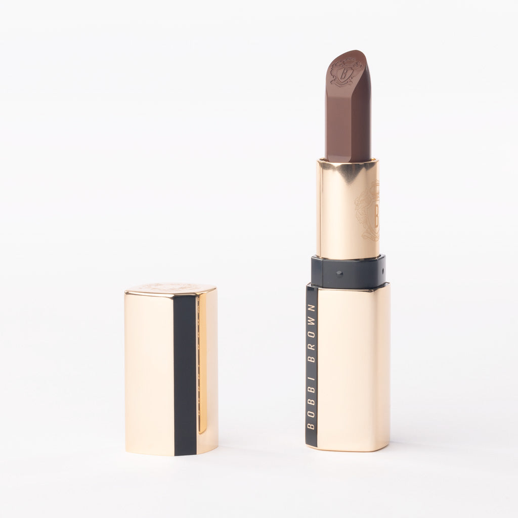 Bobbi Brown Luxe Lipstick in '114 Brownstone' – Rich Earthy Deep Brown – 3.5g