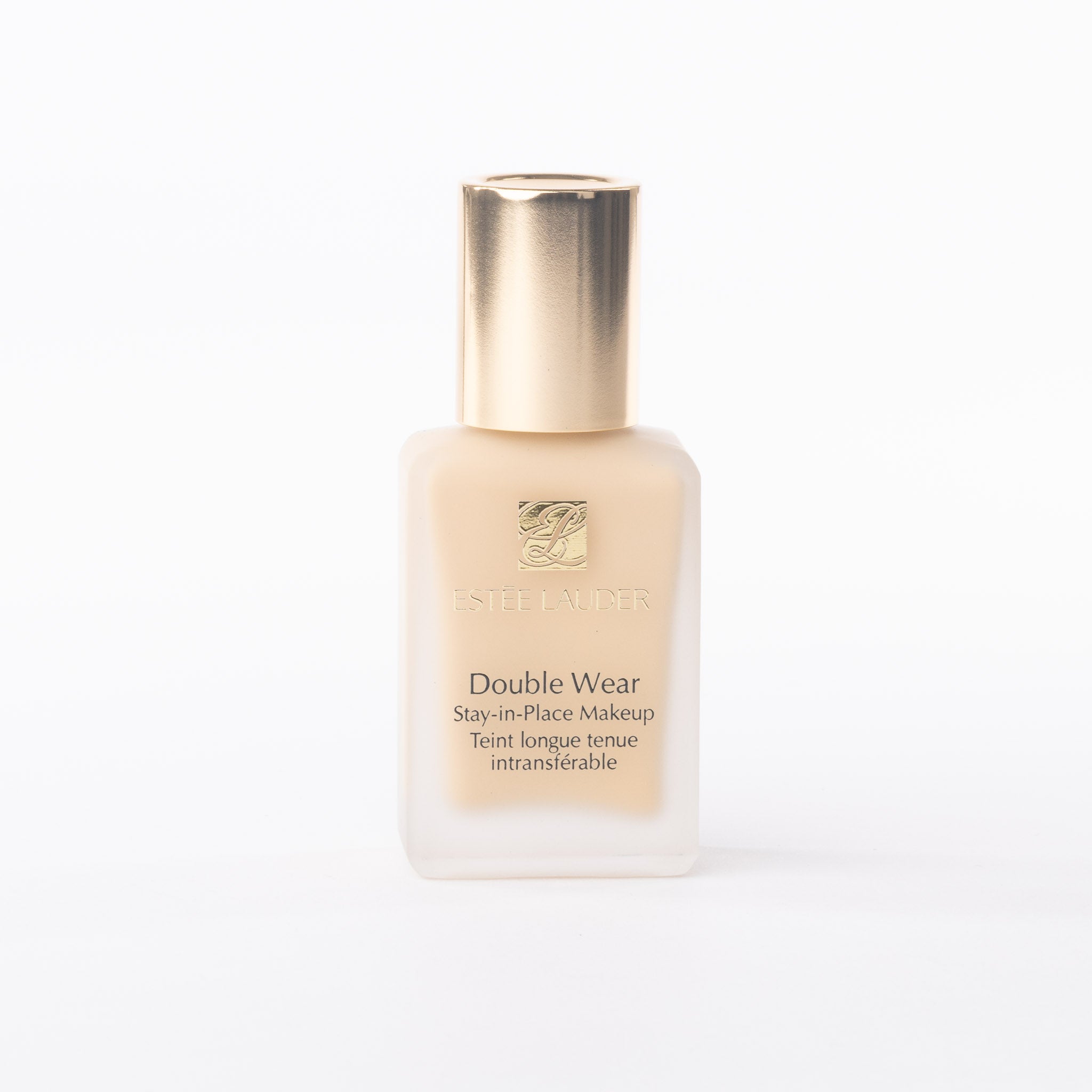 Estée Lauder Double Wear Stay-in-Place Makeup SPF 10 1W1 Bone 30ml bottle, long-wear matte foundation on clean white background
