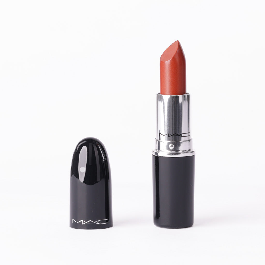 MAC LustreGlass Lipstick in '563 Obviously' – Bold Classic Red with Glossy finish – 3g