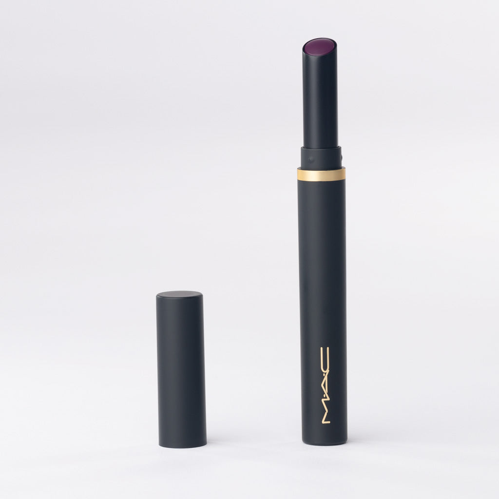 MAC Powder Kiss Blur Slim Stick in 'Wild Rebel' – Deep Bold Magenta Violet Matte – 2g