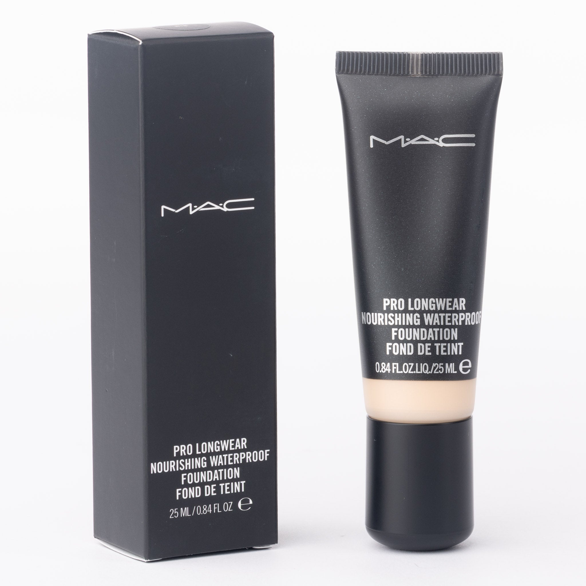 MAC Pro Longwear Nourishing Waterproof Foundation shade N18 packaging showing 24hr waterproof coverage