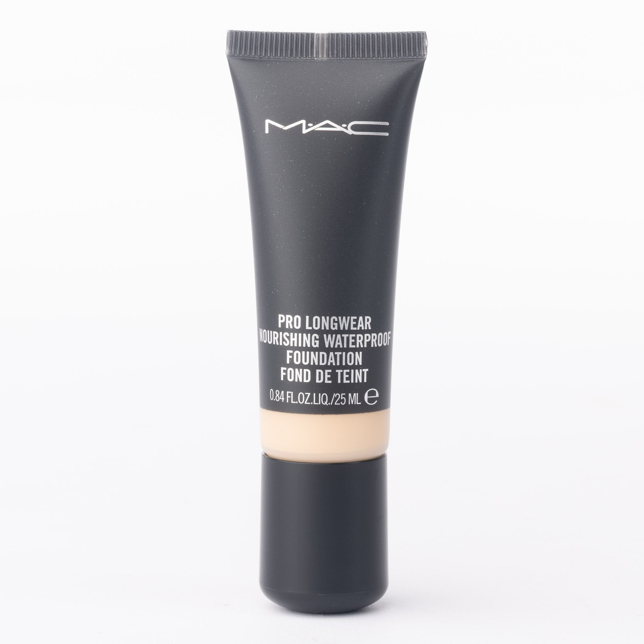 MAC Pro Longwear Nourishing Waterproof Foundation NC18 25ml tube on a white background
