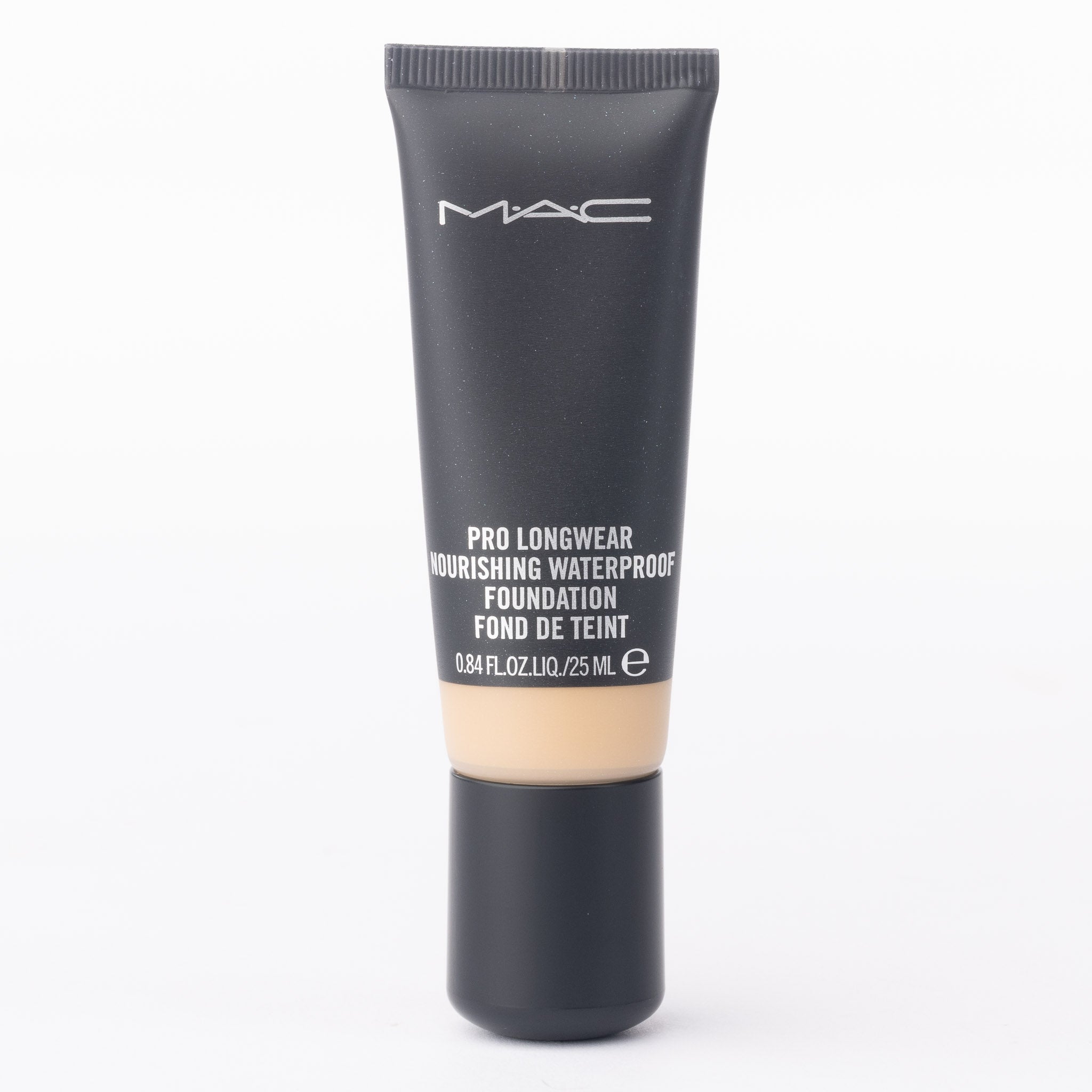 MAC Pro Longwear Nourishing Waterproof Foundation NC38 25ml tube front view on white background