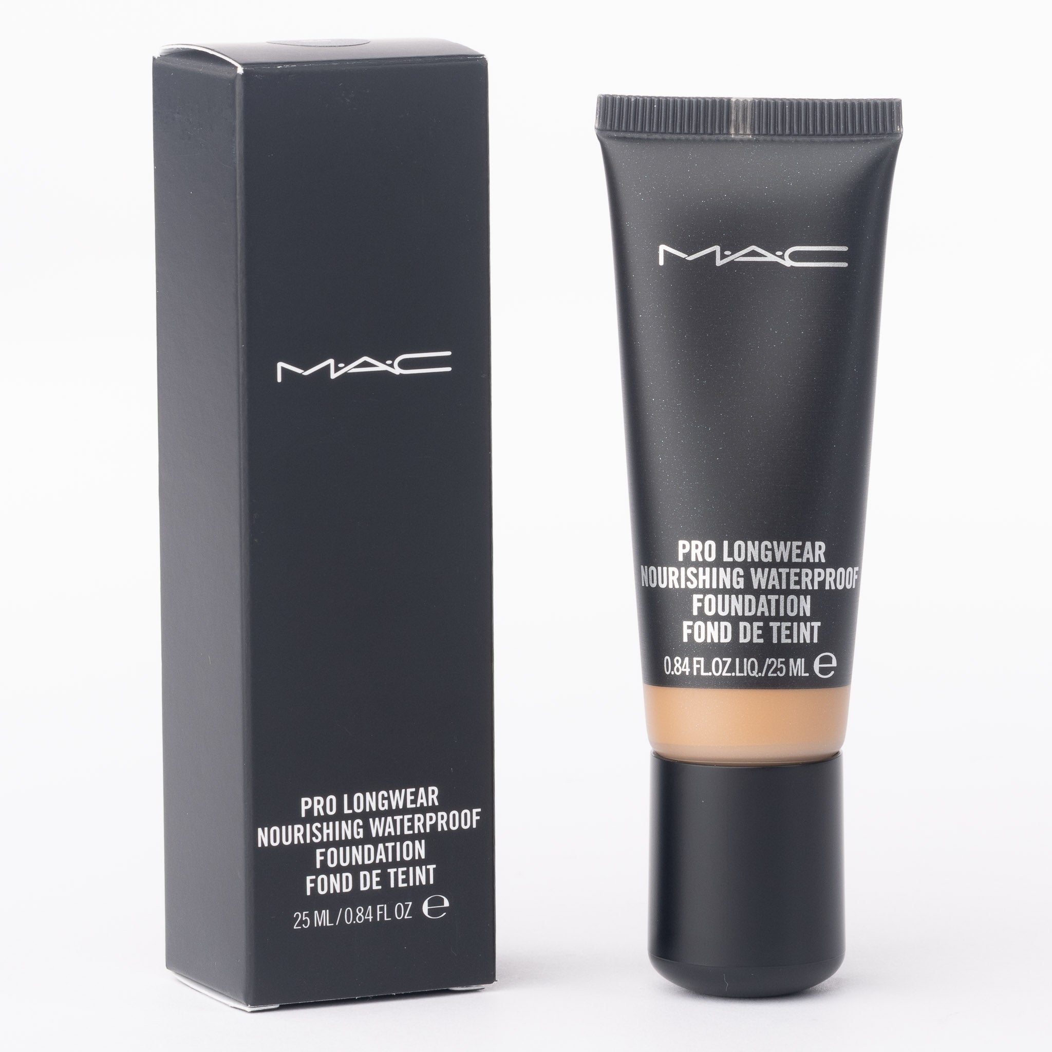 MAC Pro Longwear Nourishing Waterproof Foundation NC46 packaging showing shade swatch