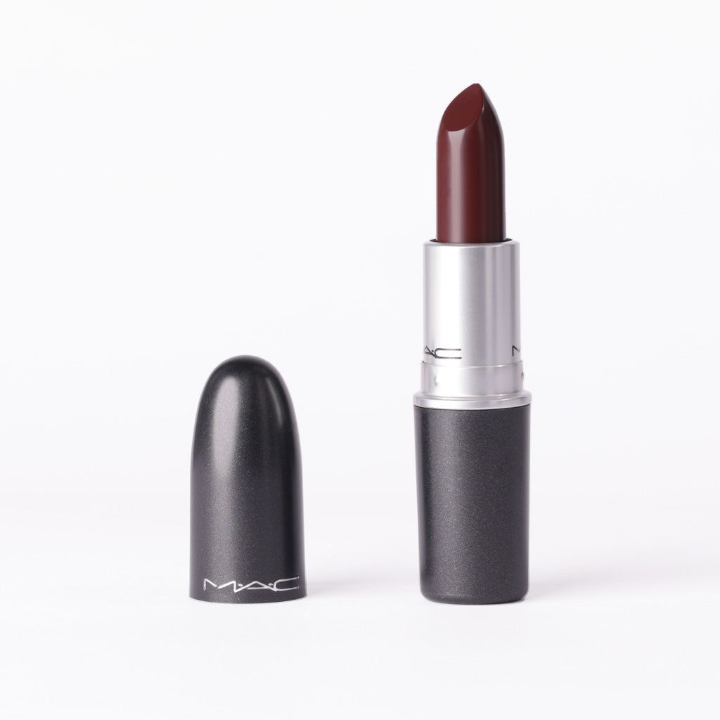 MAC Satin Lipstick in '812 Media' – Deep Burgundy Plum – 3g