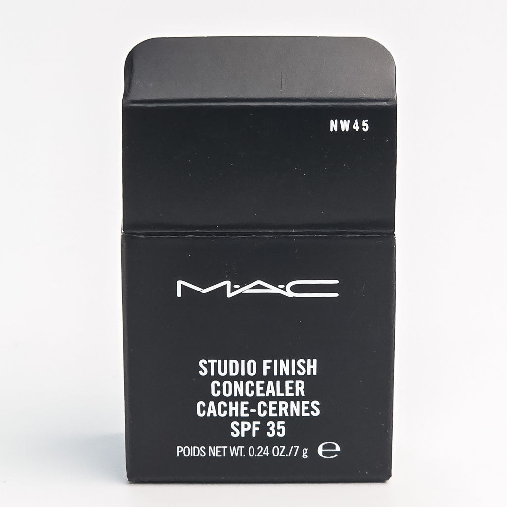 MAC Studio Finish Concealer SPF35 swatch showing natural matte finish
