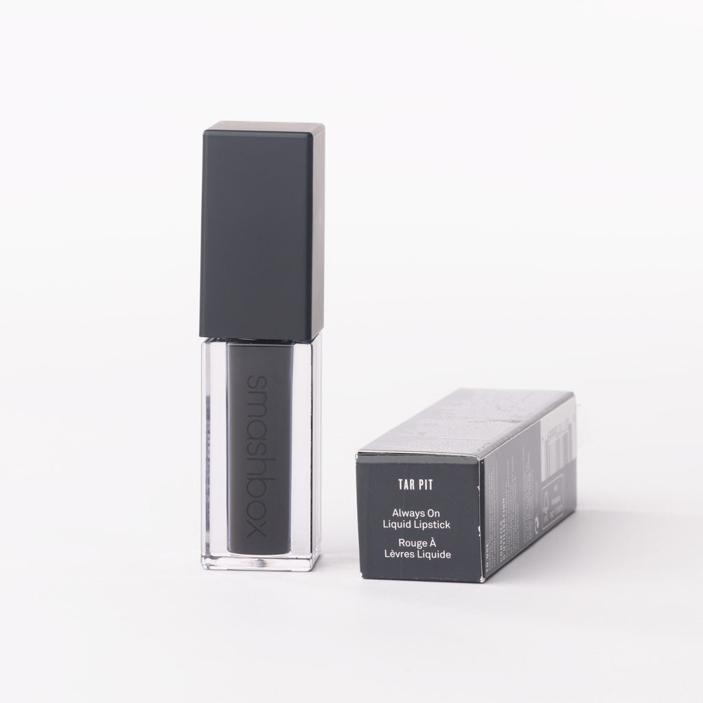 Smashbox Always On Liquid Lipstick in 'Tar Pit' – Jet Black Matte Finish – 4ml
