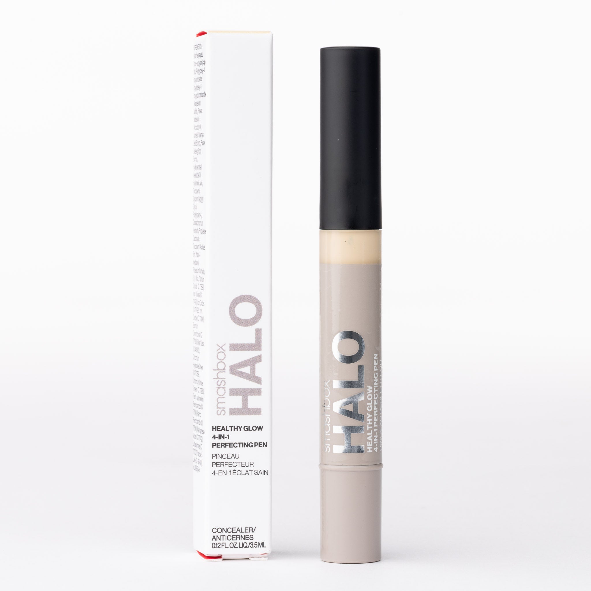 Smashbox HALO Healthy Glow 4-in-1 Perfecting Pen concealer. Light ivory tone, radiant finish, sleek pen.
