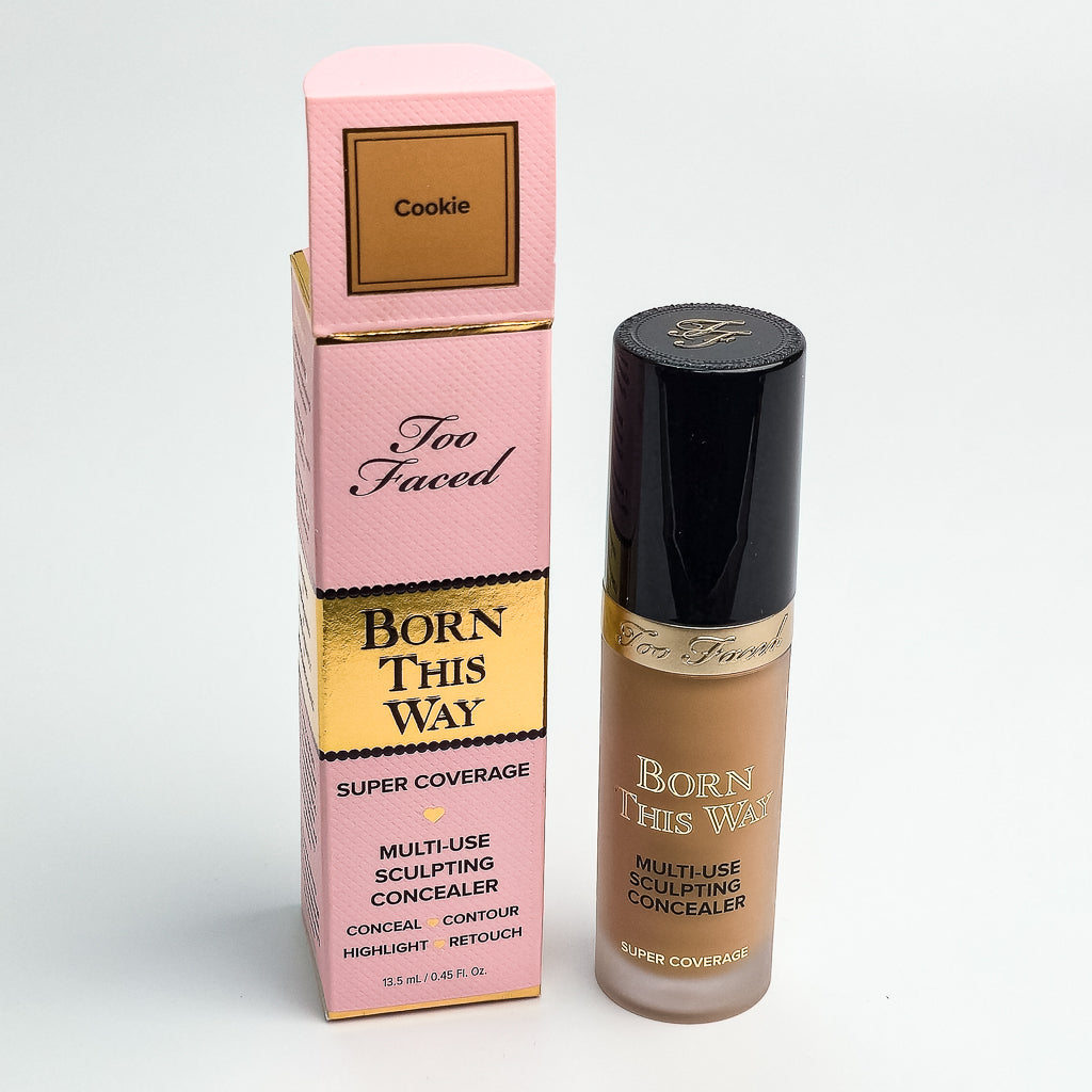 Too Faced Super Coverage Sculpting Concealer swatch showing natural full coverage finish