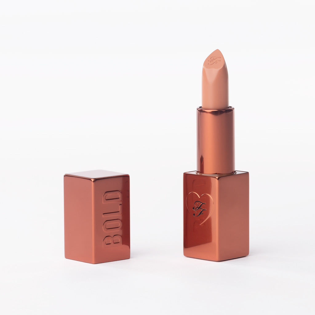Too Faced Cocoa Bold Em-Power Cream Lipstick in 'Buttercream' – Soft Neutral Pink Beige with Cocoa Infusion – 3.3g