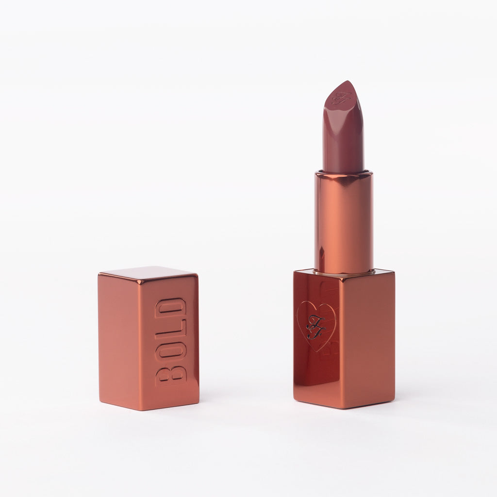Too Faced Cocoa Bold Em-Power Cream Lipstick in 'Triple Fudge' – Intense Chocolate Brown – 3.3g