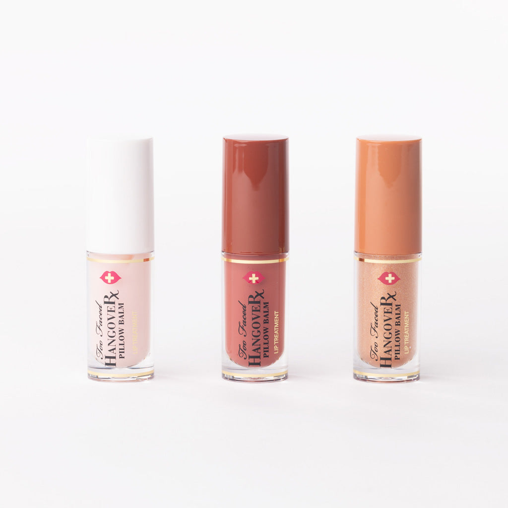 Too Faced Pillow Balm Lip Balm Trio – Warm & Spicy Set with Nourishing Tints – Set of 3