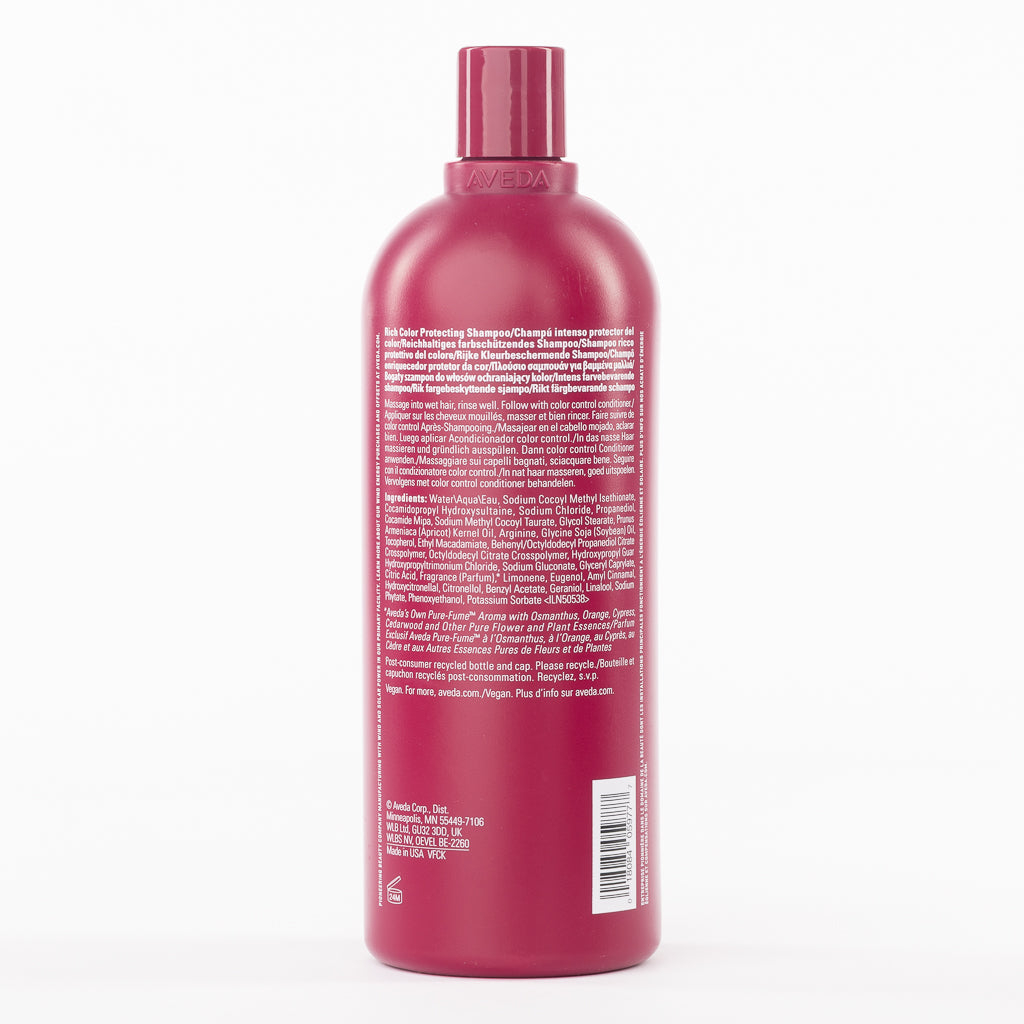 Aveda Color Control Shampoo Rich 1L professional-size colour-protecting cleanser for thick hair