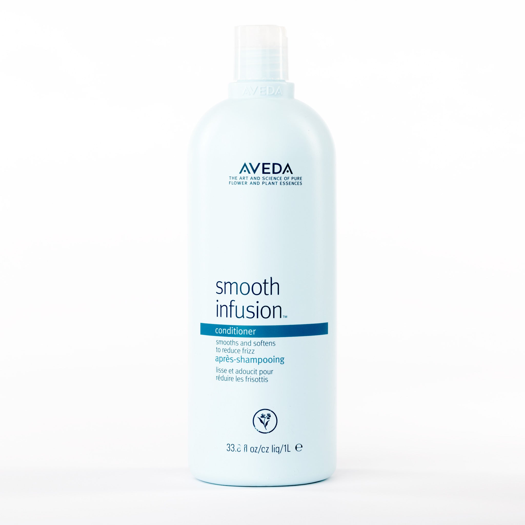 Aveda Smooth Infusion conditioner bottle on a white background