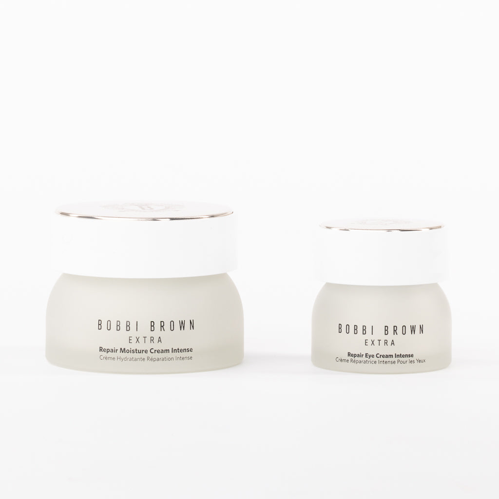 Bobbi Brown Extra Indulgence Set front view showing full-size moisture creme and eye creme