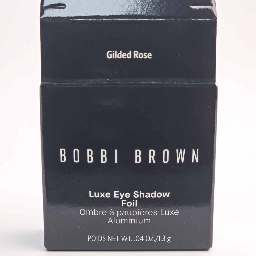Bobbi Brown Luxe Eye Shadow Foil in Gilded Rose showing high-shine metallic finish