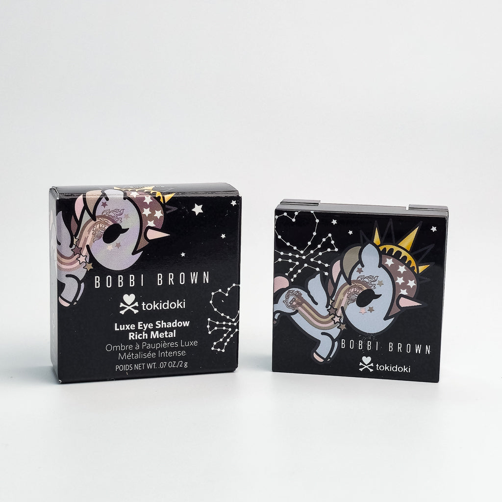 Bobbi Brown Luxe Eye Shadow Rich Metal Sunstone compact showing shade and packaging