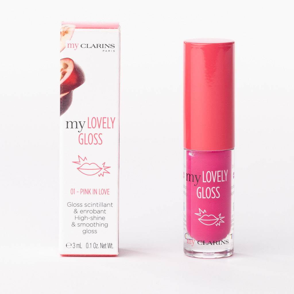 Clarins My Lovely Gloss in '01 Pink in Love' – High-Shine & Smoothing Gloss – 3ml