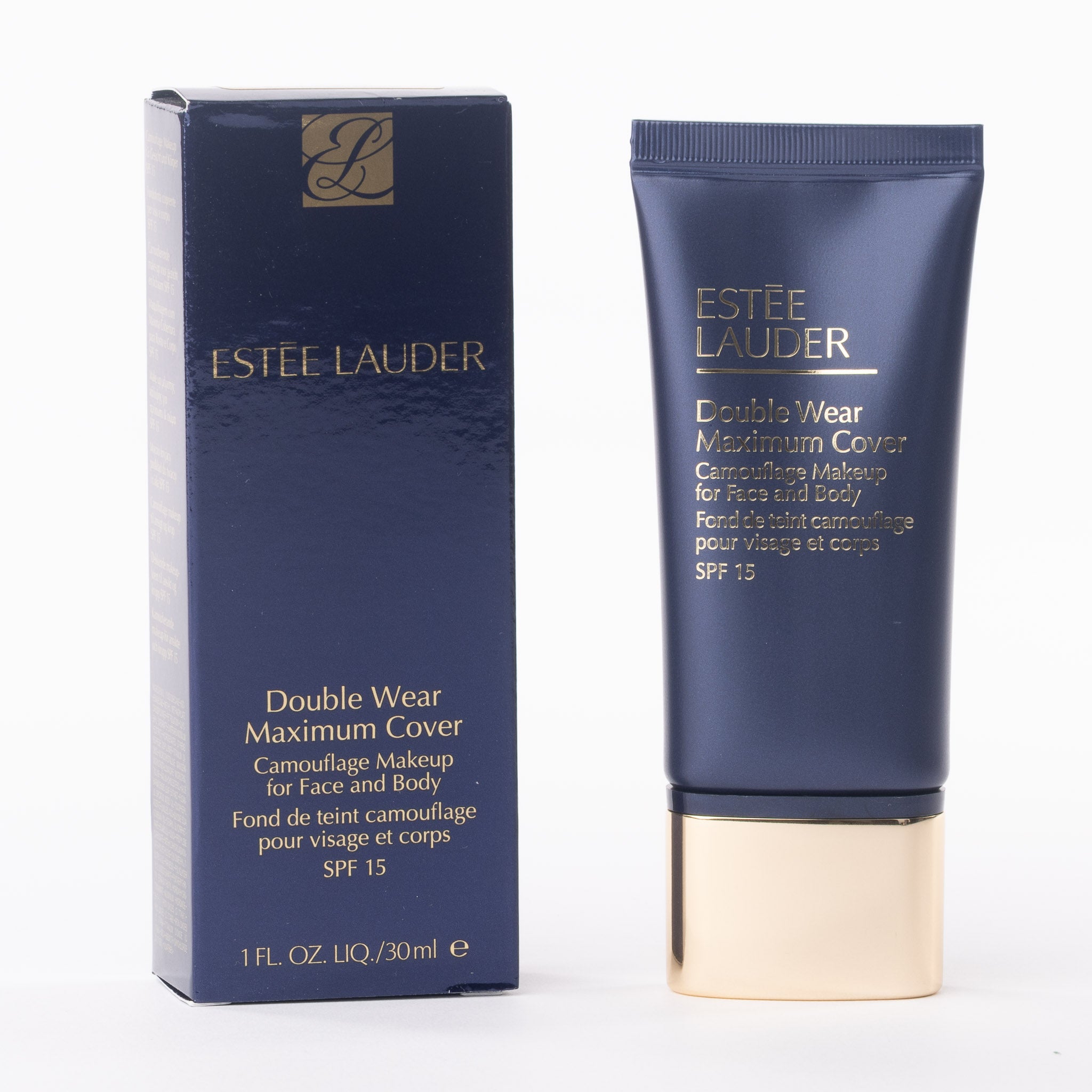 Estée Lauder Double Wear Maximum Cover Camouflage Makeup SPF 15 6W1 Sandalwood 30ml tube front view on white background