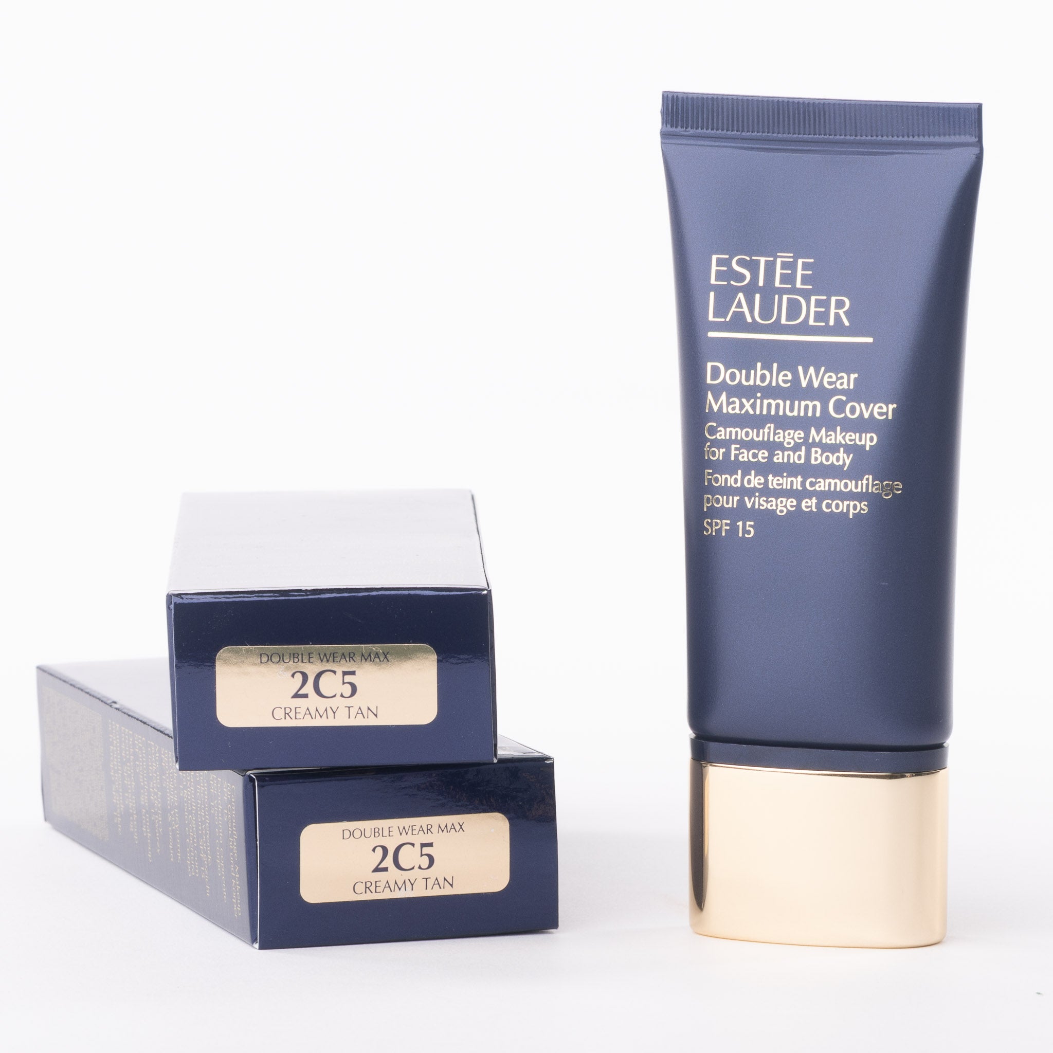 Full coverage camouflage foundation by Estée Lauder in shade 2C5 Creamy Tan with SPF15 protection