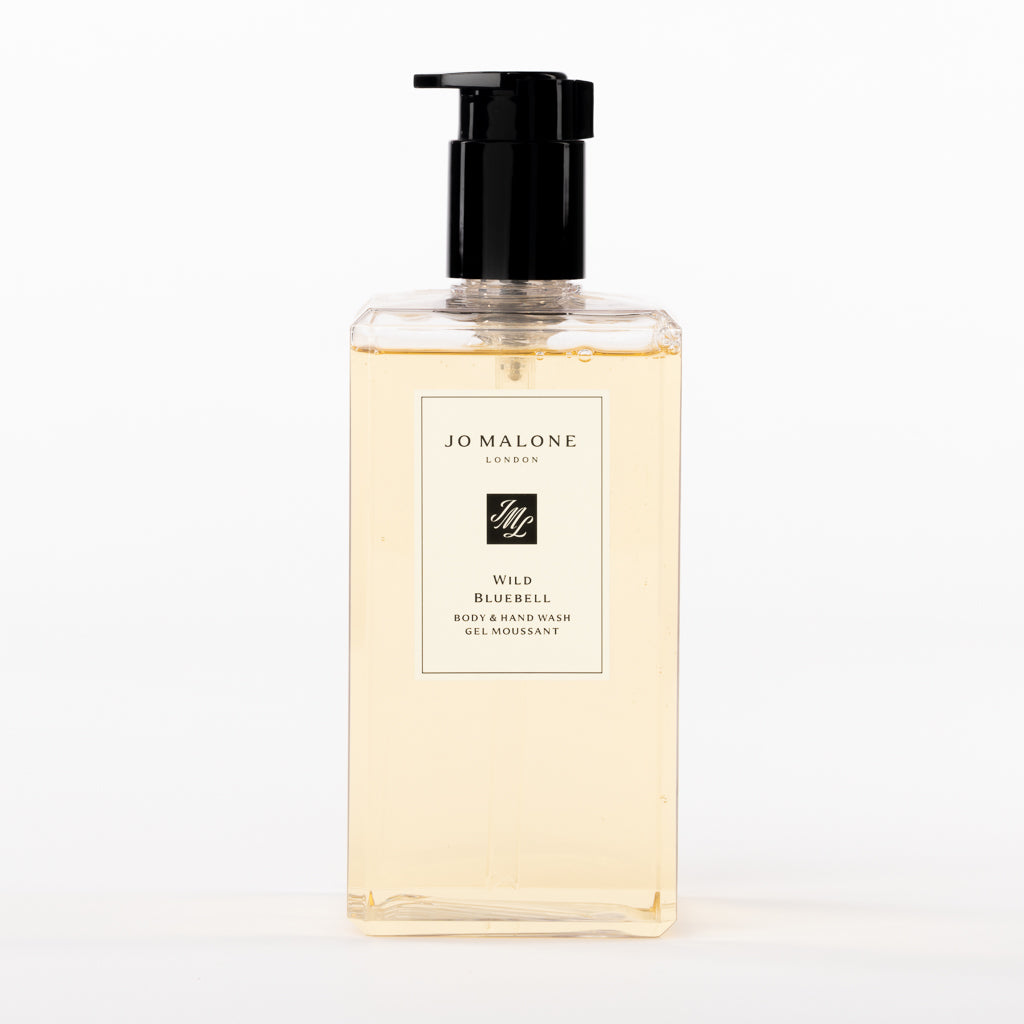 Jo Malone Wild Bluebell Gel Moussant 500ml luxury body wash front view