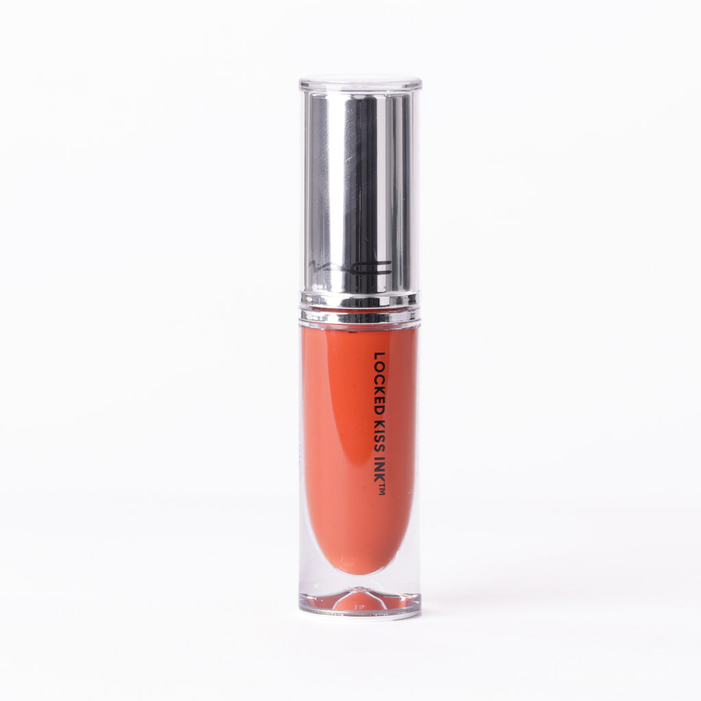 MAC Locked Kiss Ink in '52 Brazen' – Long-Lasting Fiery Red Orange Matte Liquid Lipstick – 4ml
