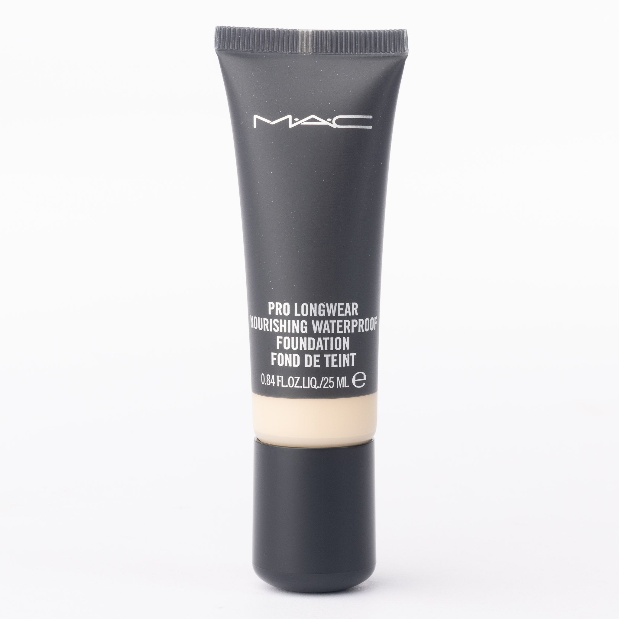 MAC Pro Longwear Nourishing Waterproof Foundation NC12 25ml tube front view on white background