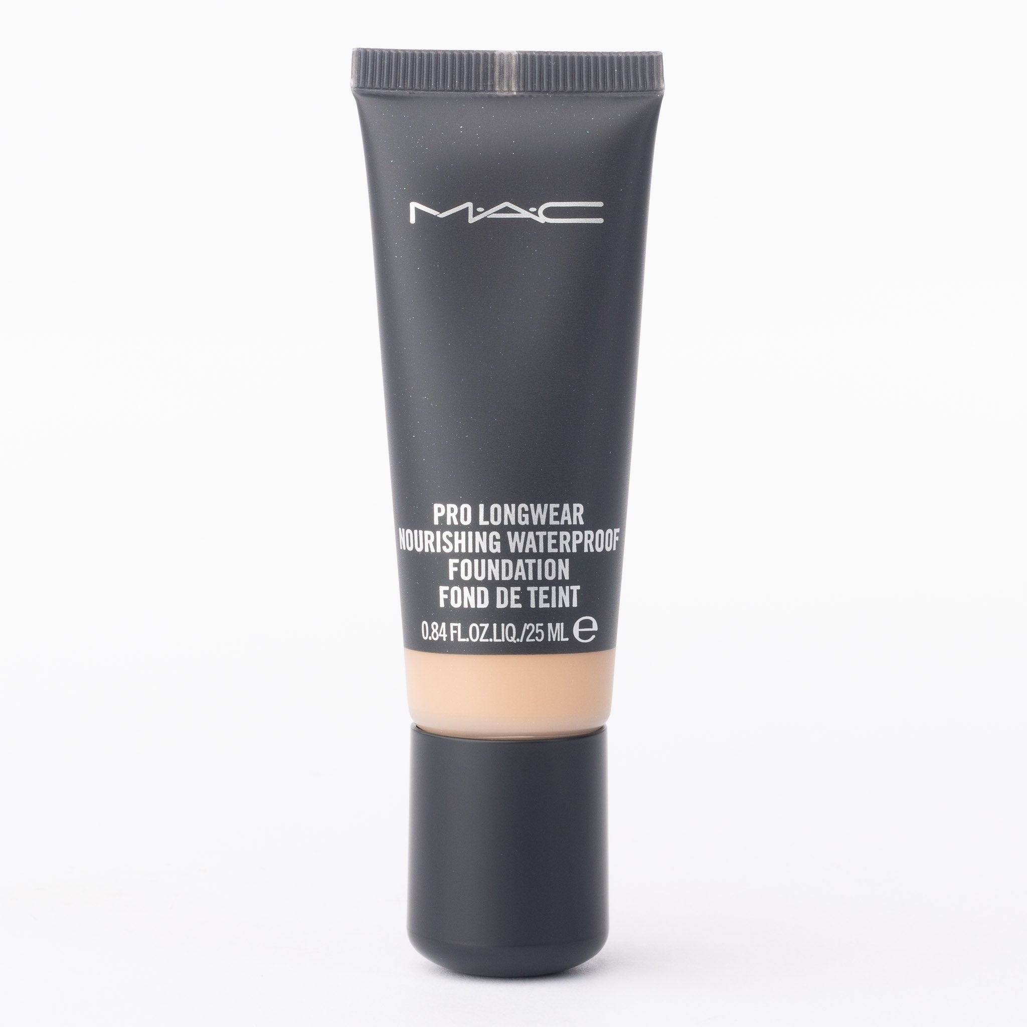 MAC Pro Longwear Nourishing Waterproof Foundation NW35 25ml tube on clean white background