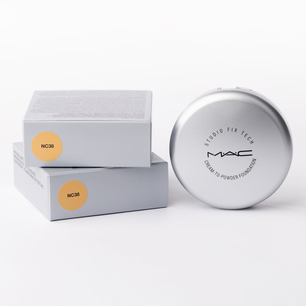 MAC Studio Fix Tech Cream-to-Powder Foundation in 'NC38' – Medium-Tan Neutral Warm – 10g